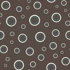 Poster - Round wheels vector seamless repeat pattern print background