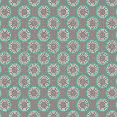 Poster - Round wheels vector seamless repeat pattern print background