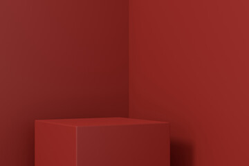 Wall Mural - Display stand design. 3D product display. 3D rendering.