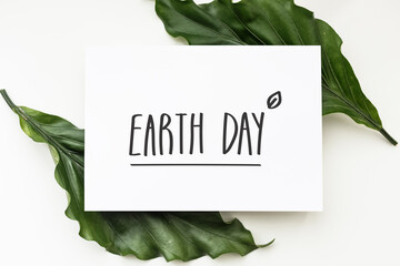 Wall Mural - Earth day card supporting environmental protection