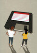 © fStop - People looking at floppy disk