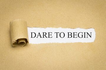 Canvas Print - Dare to begin