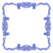© yuliana_s - Azulejo frame tile - Portuguese Dutch and oriental tile in shades of blue colors. Baroque Vector mosaic. Capri Maiolica. Delft Blue and White. Rococo ornament