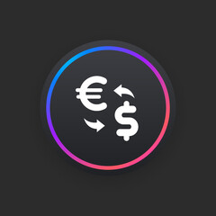 Canvas Print - Exchange Euro to Dollar -  UI Icon