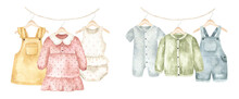 Baby Clothes Illustration Set