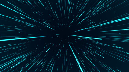 Poster - digital speed illustration. futuristic illustration with explosion of data. abstract hyper jump with