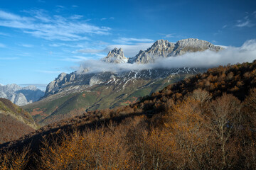 Mountain range in the Picos de Europa National Park, Spain