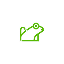 Initial Letter F Frog Symbol Shape Logo Template 