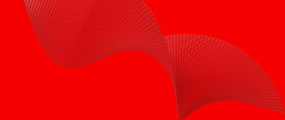 Poster - Abstract and Illustration of red box or cube background,light and shadow with free space, 3D rendering and copy space.