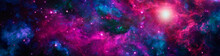 Cosmic Colorful Background With Nebula And Shining Stars