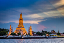Wat Arun Landmark In Bangkok City, Thailand
