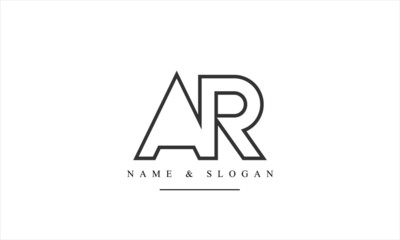 RA, AR, R, A abstract letters logo monogram