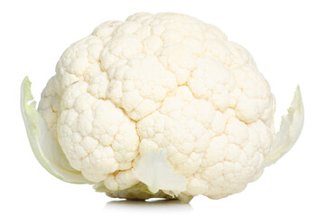 Wall Mural - Fresh cauliflower raw on white background isolation