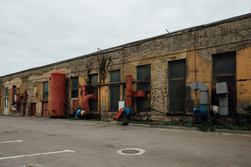 Wall Mural - Old abandoned industrial building waiting for demolition