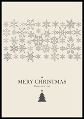 Canvas Print - collection of snowflakes vector icon. merry christmas and happy new year