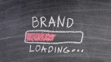 Wall Mural - brand loading, business concept. drawn with chalk