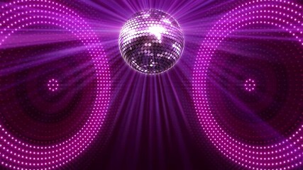 Wall Mural - mirror ball disco lights club dance party glitter background