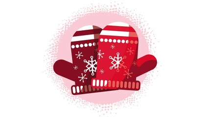 Poster - merry christmas animation with gloves