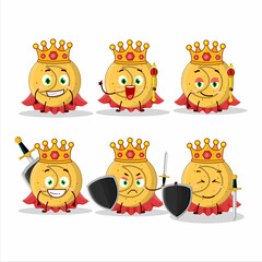 Poster - A Charismatic King dalgona candy moon cartoon character wearing a gold crown