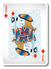 Wall Mural - Jack of Diamonds Playing Card Isolated