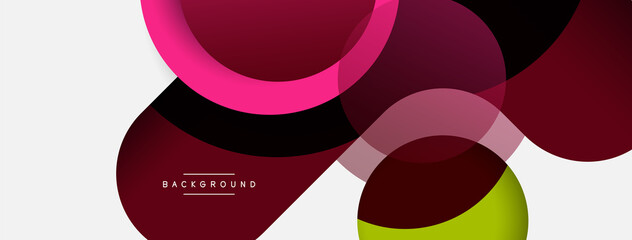 Circle and round shapes abstract background. Vector illustration for wallpaper banner background or landing page