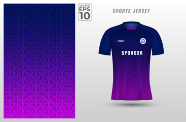 T-shirt sport design template for soccer jersey. Sport uniform in front view. Tshirt mock up for sport club. Vector Illustration