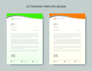 business letterhead template or corporate letterhead template design