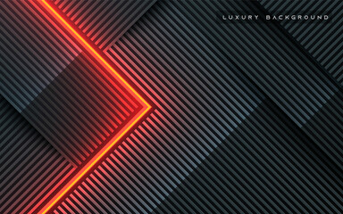 modern diagonal dimension abstract background with orange neon light