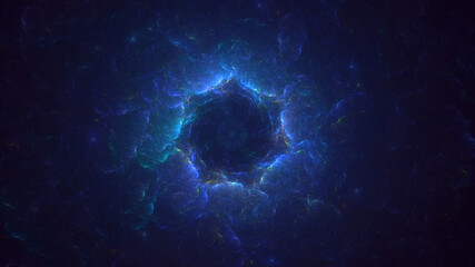 Poster - 3d rendering abstract multicolor fractal light background