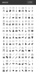 Poster - Set of simple icons of Greece