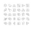 Set of linear icons of Neurosurgery