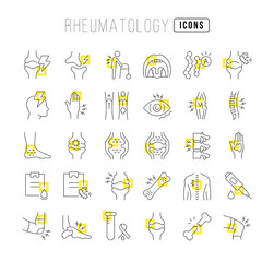 Wall Mural - rheumatology. collection of perfectly thin icons for web design, app, and the most modern projects. 
