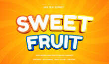 Editable Text Effect Sweet Fruit Style