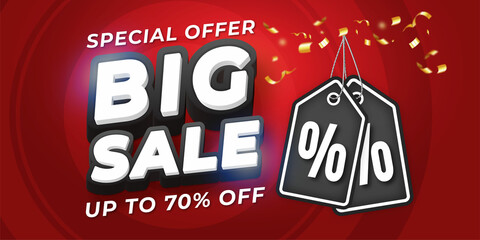 Wall Mural - Big sale horizontal banner template design