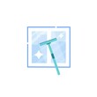 Vector cartoon equipment for cleaning.Window scraper tool for sanitation and disinfection isolated on empty background-cleaning service and keeping clean concept,web site banner ad design