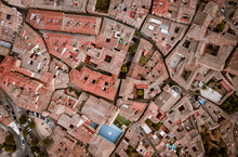 Aerial View Of Toledo Old Town Centre, Castilla La Mancha, Spain.