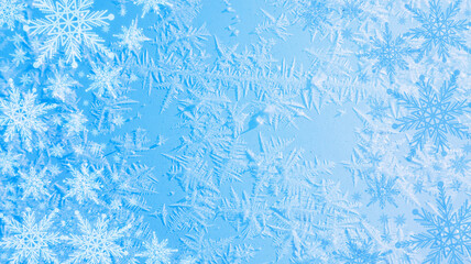 Wall Mural - abstract achristmas background. bright colored blurred lights, bokeh. neon glow, snowflakes.