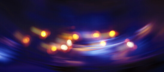 Wall Mural - bright abstract blurred background with bokeh. blurred lights, neon glowing lines on a dark backgrou