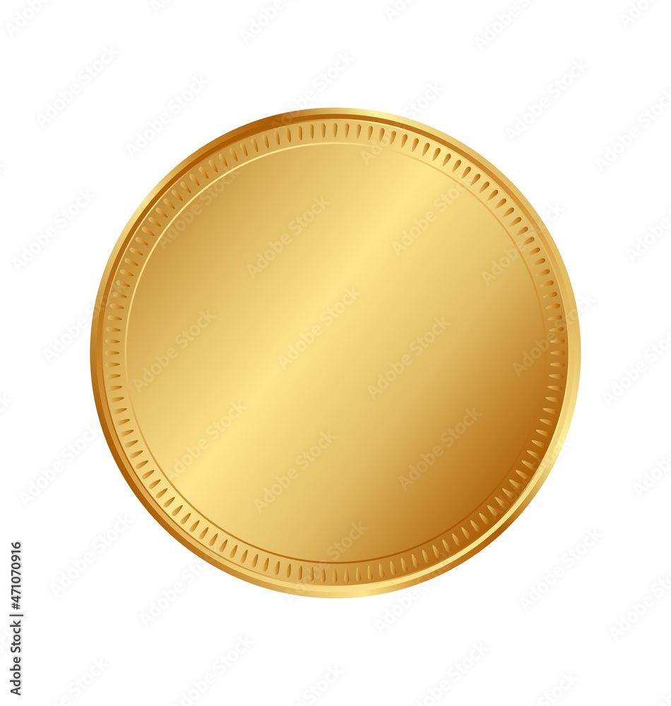 blank gold coin template Stock Vector Adobe Stock blank gold coin template Stock Vector Adobe Stock