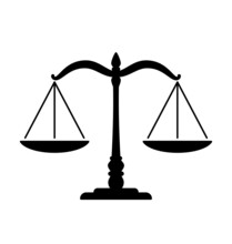 Simple Classic Justice Balance Scales Silhouette