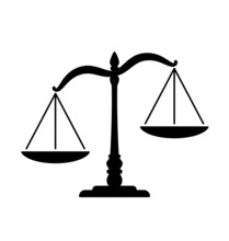 Simple Classic Justice Unbalanced Scales