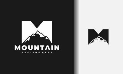 Wall Mural - letter M mountain logo