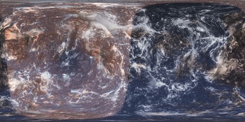 Wall Mural - The texture of the stone. Planetoid. HDRI. equidistant projection. Spherical panorama. panorama 360. environment map, 3D rendering