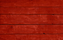 Red Painted Wooden Planks Background