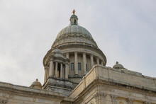 Rhode Island State House Was Built In 1904 With Neoclassical Style In Downtown Providence, Rhode Island RI, USA. 