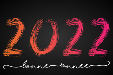 Wall Mural - 2022 - Bonne année - happy new year