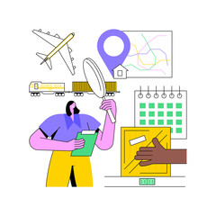 Poster - Supply chain management abstract concept vector illustration. Logistics operations control, storage of goods and services, product delivery, retail distribution, transportation abstract metaphor.