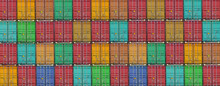 Patten Of A Shipping Transport Containers Concept