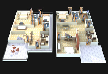 Sticker - A 3D floor plan design