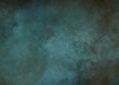 Old dark green blue watercolor vignette background, antique paper texture design with light faint and splash vintage grunge borders and soft center, fresh mist distressed banner	